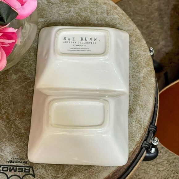 Rae Dunn Happy Spring Divided Serving Dish - Picture 2 of 2